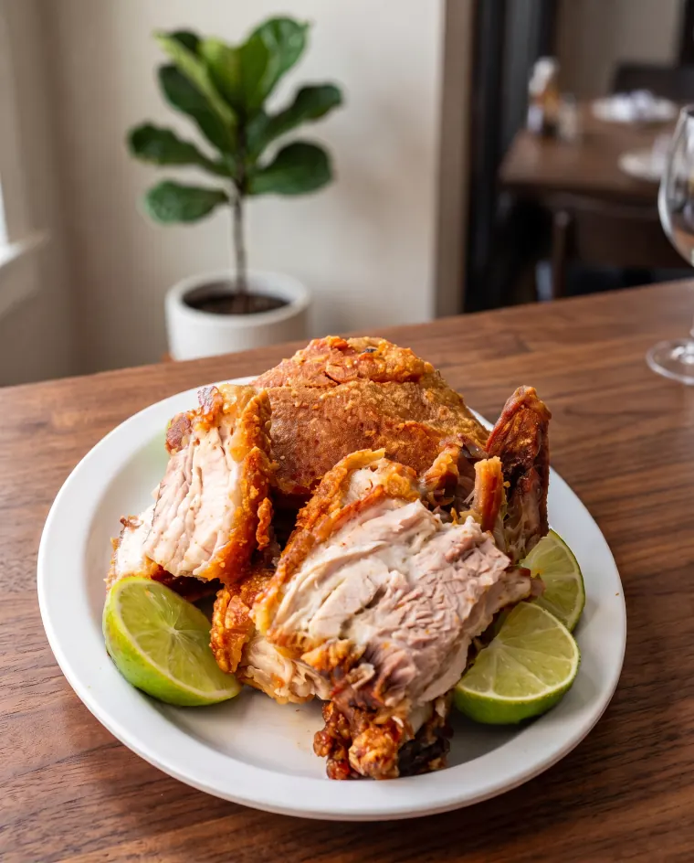 Chicharrón with lime