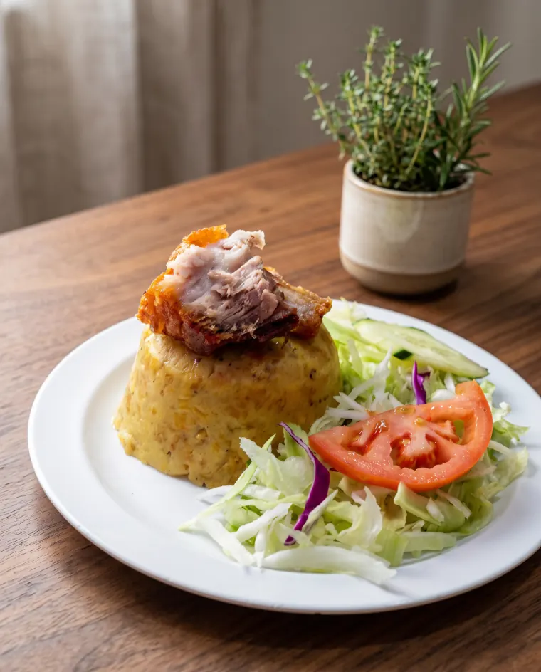 Mofongo with pernil