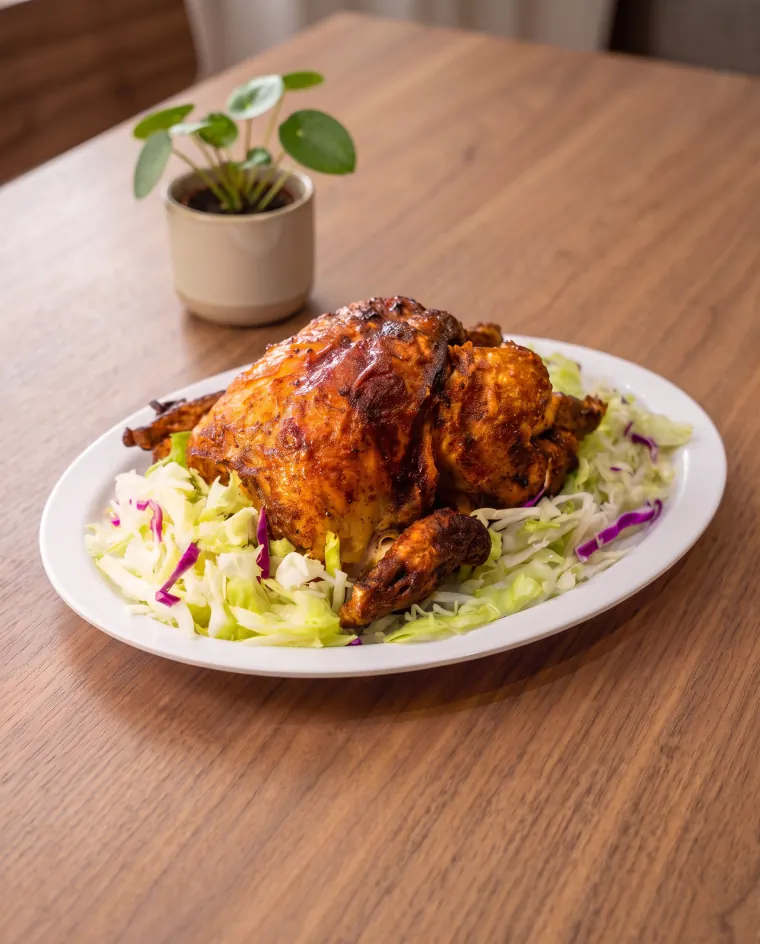Whole roast chicken
